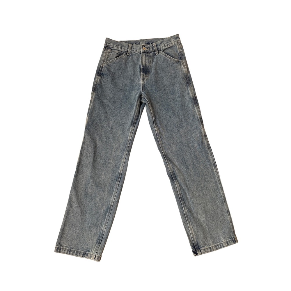 J. Galt Carpenter Jeans Women Blue High Rise Straight Leg Utility SIZE Small
